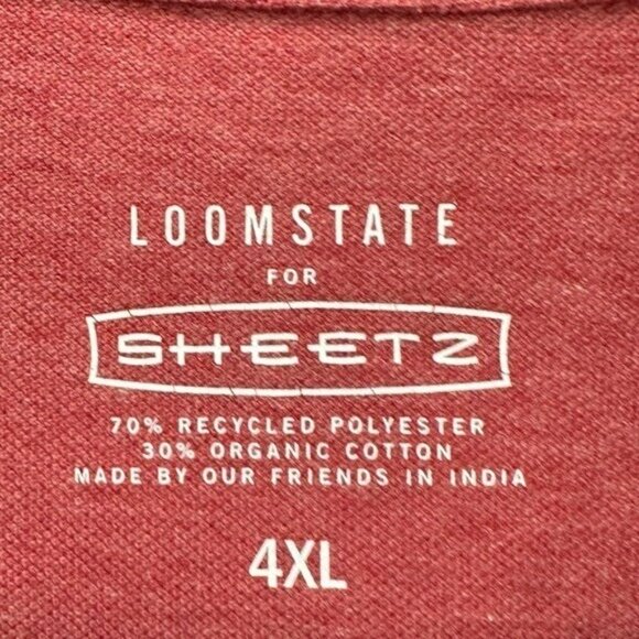 Sheetz 4XL Employee Long Sleeve Polo Shirt Red Gas Station Loomstate Team Member - Picture 4 of 7